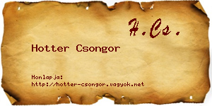 Hotter Csongor névjegykártya